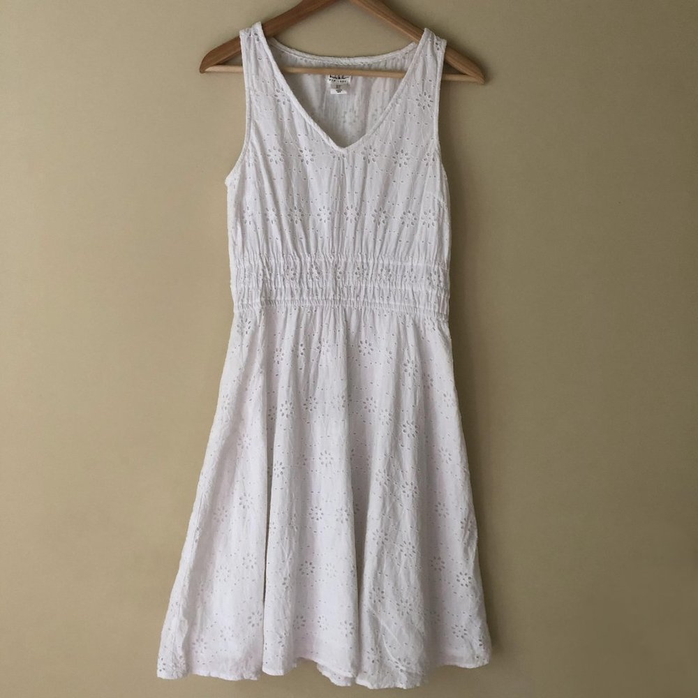 Nicole Miller New York White Eyelet Dress